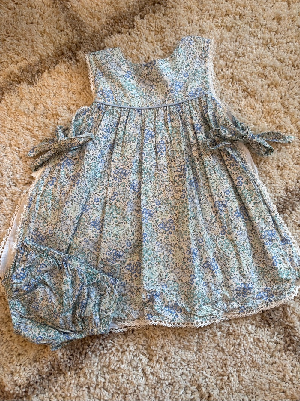OAKS APPAREL- Floral Apron Dress